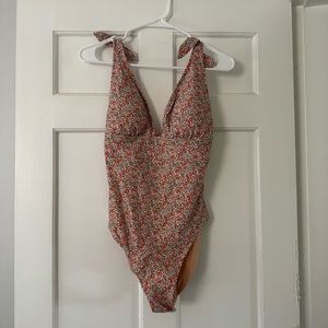 J. Crew floral one piece swimsuit